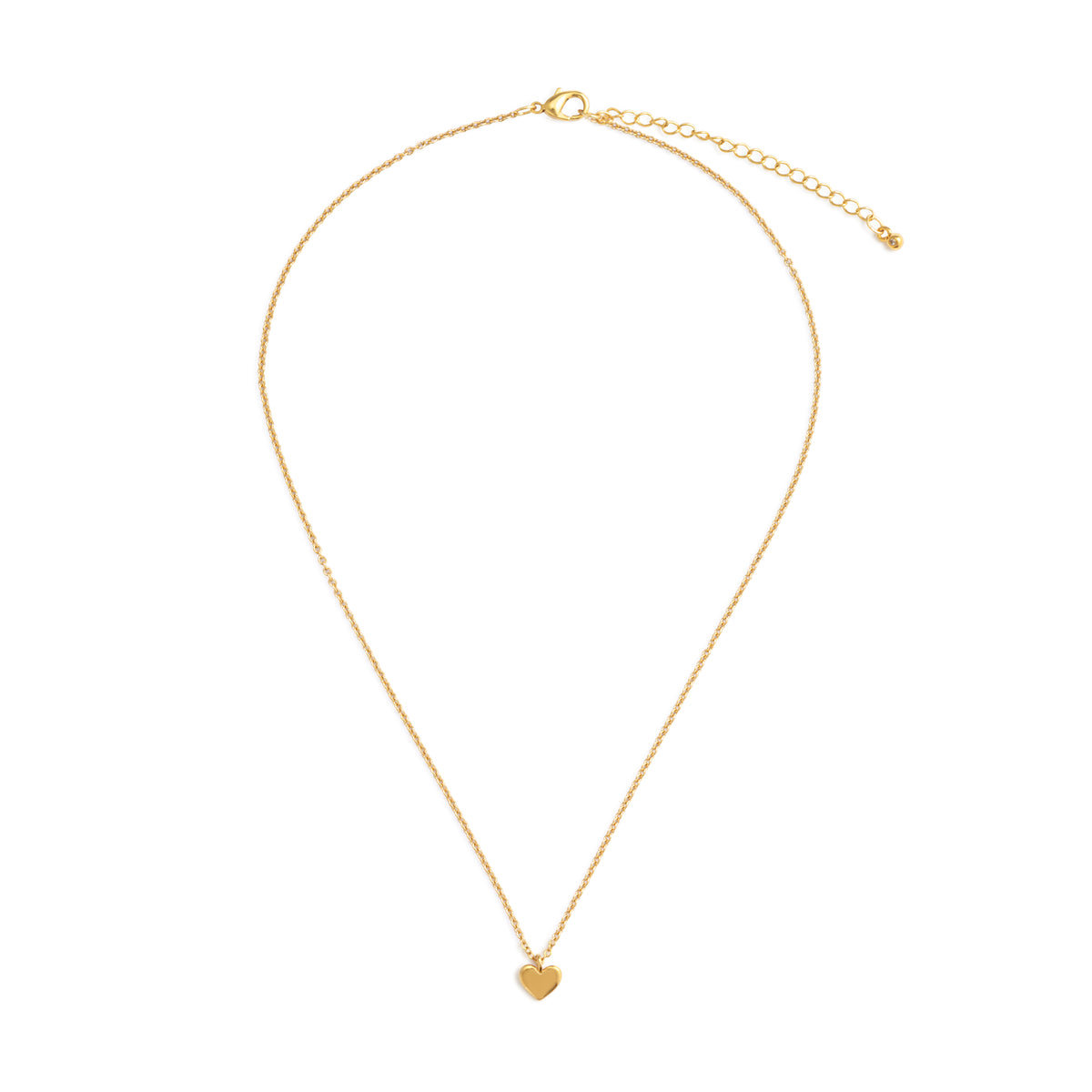 Gold Heart Charm Necklace