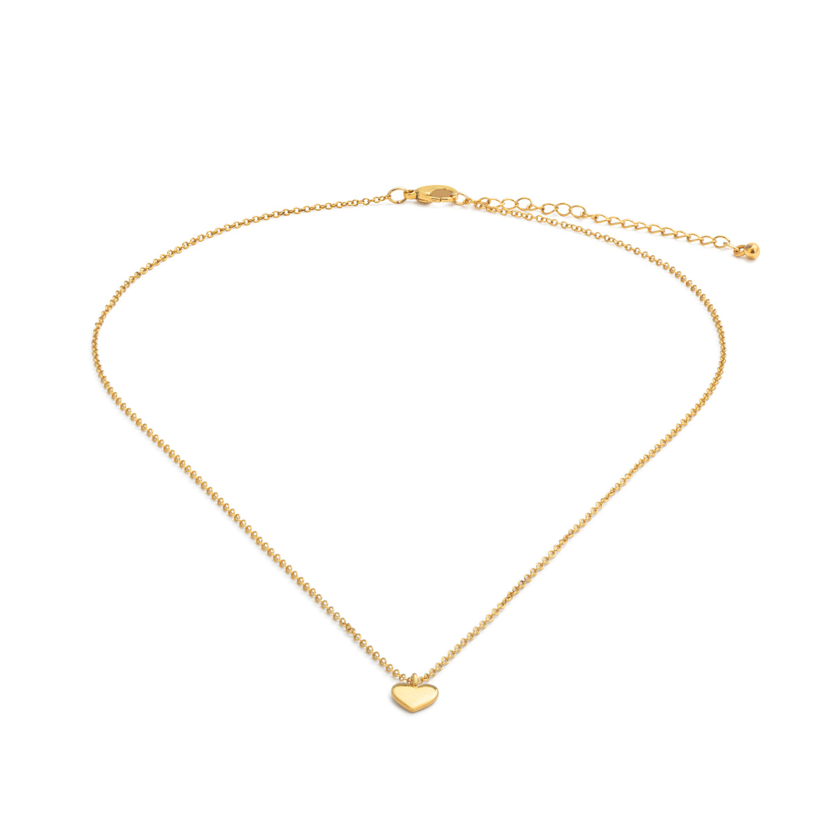 Gold Heart Charm Necklace