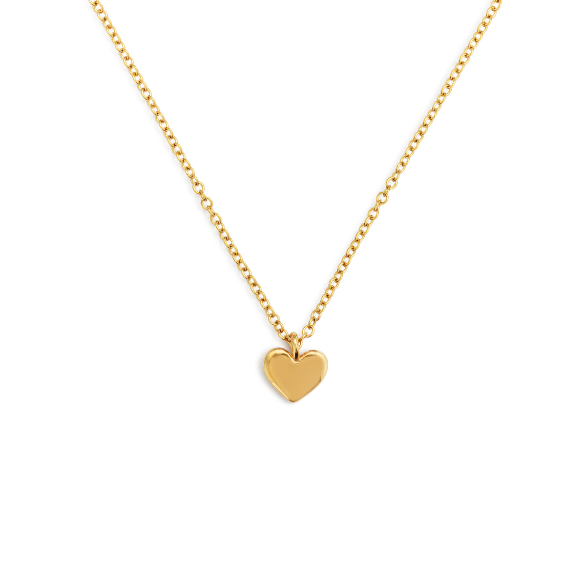Gold Heart Charm Necklace