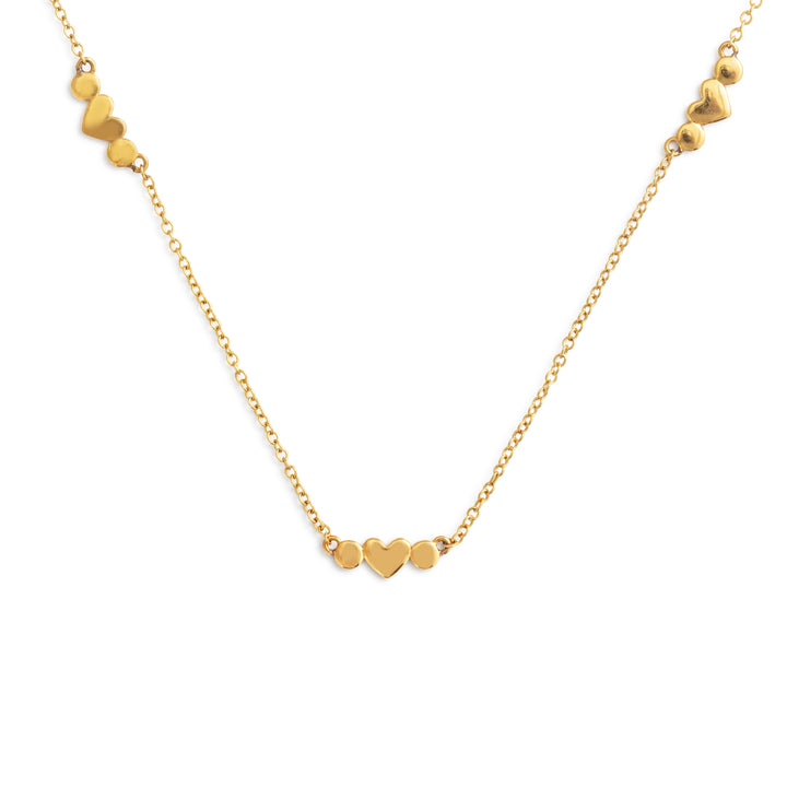 Gold Heart Satellite Chain Necklace