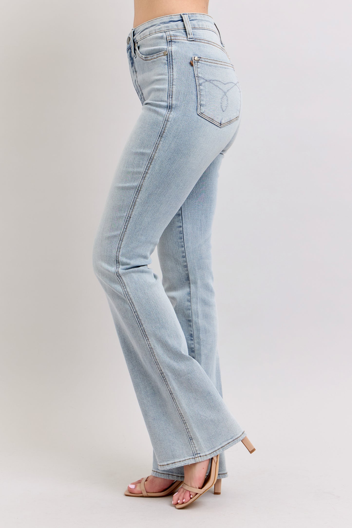 Light Wash High Rise Tummy Control Bootcut Jeans