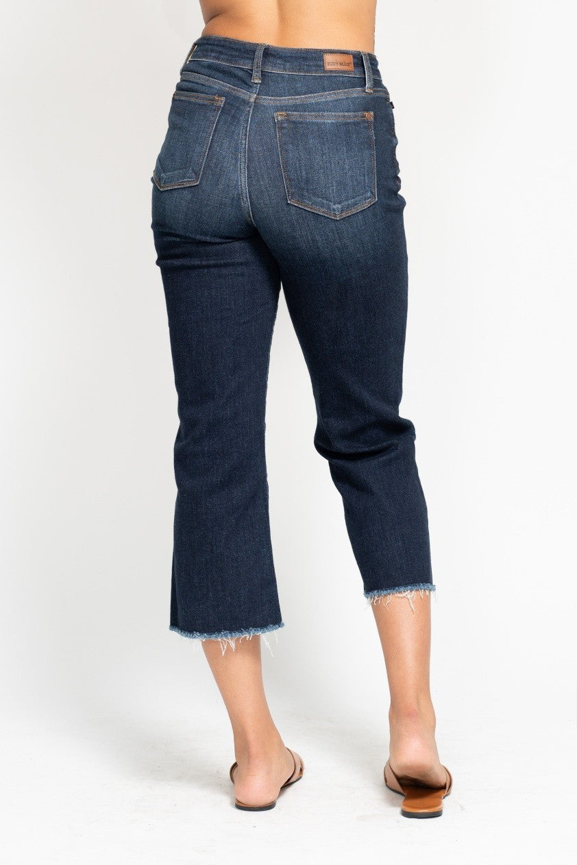 Paisley Wide Leg Cropped Jeans