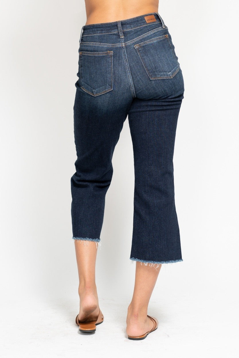 Paisley Wide Leg Cropped Jeans