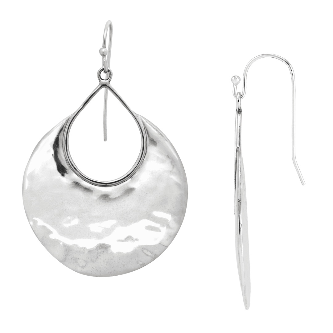 'Crescent Drop' Sterling Silver Earrings