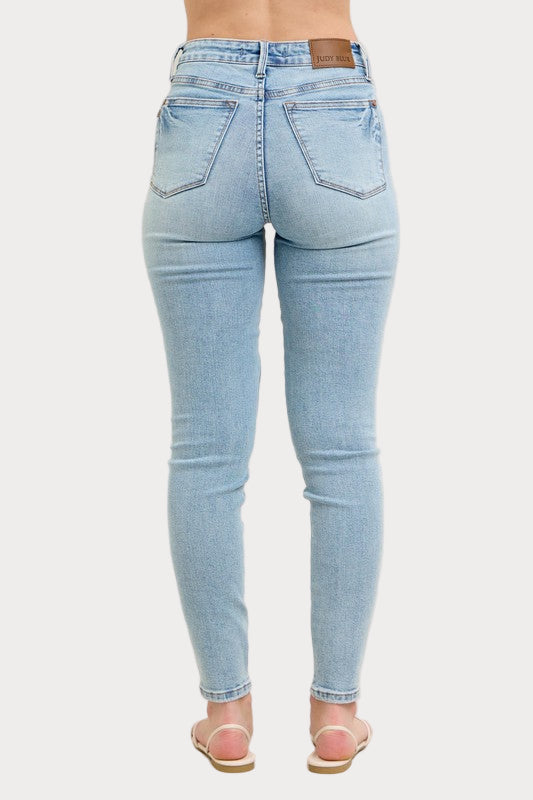 Tummy Control Mid Rise Skinny Jeans
