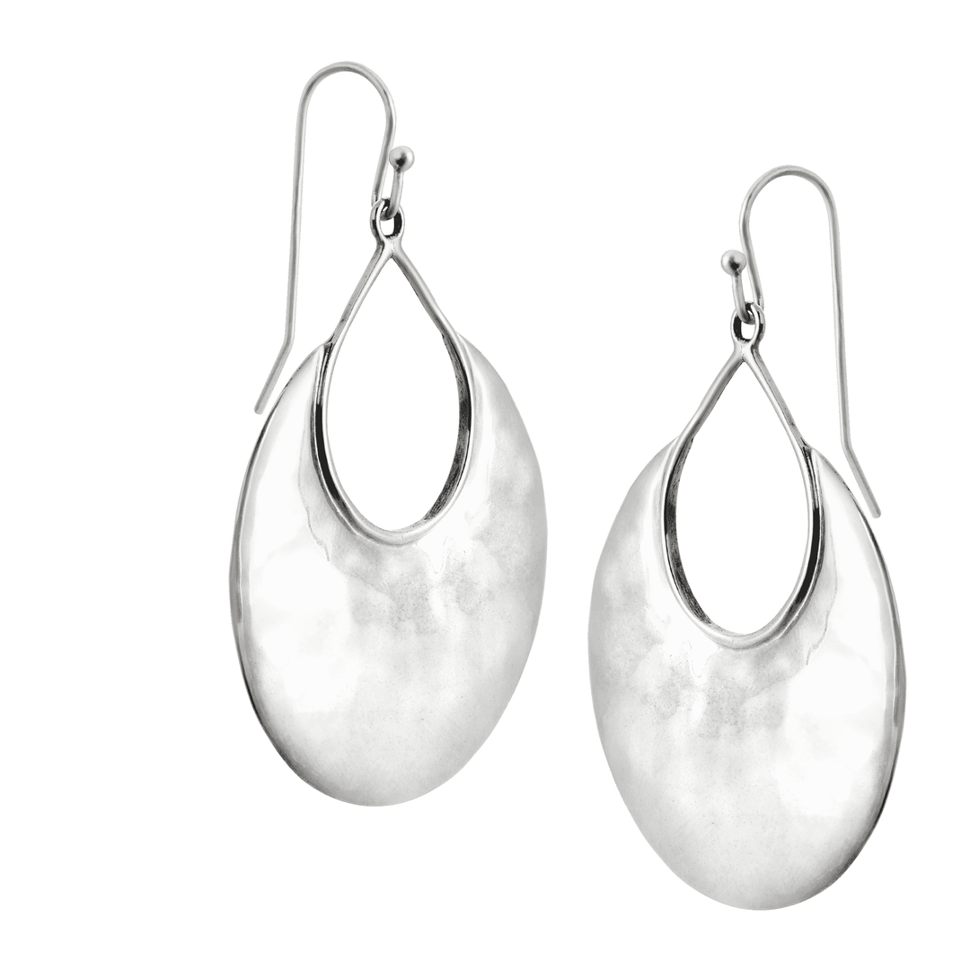 'Crescent Drop' Sterling Silver Earrings