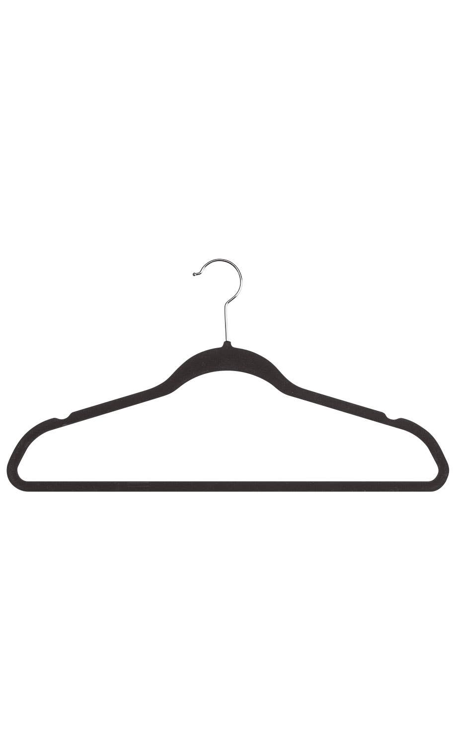 18" Black Velvet Hangers - Case of 50