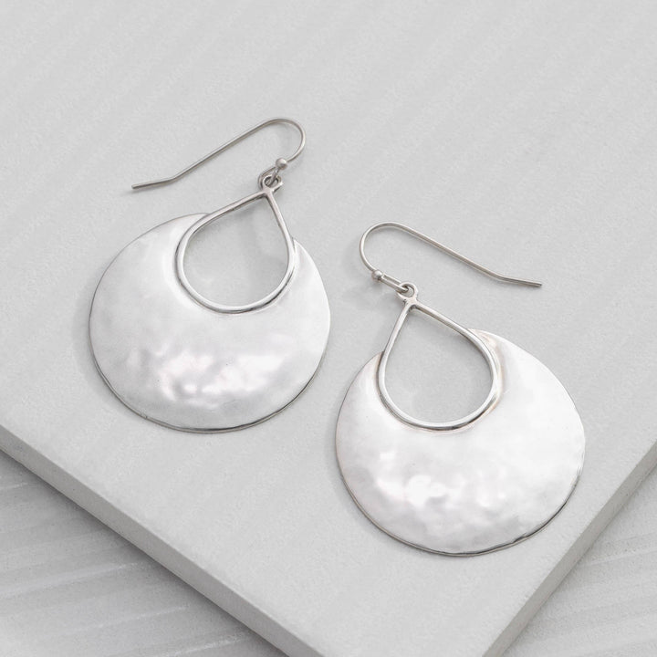 'Crescent Drop' Sterling Silver Earrings