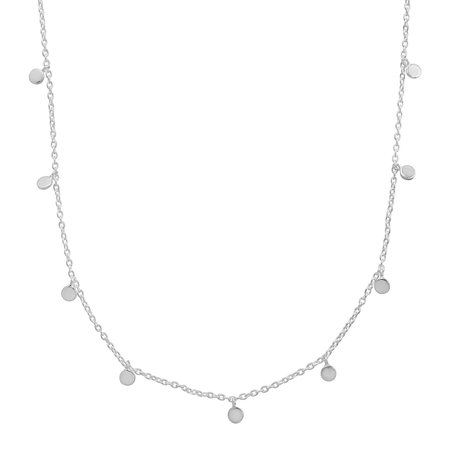 'Silver Lace' Adjustable Station Necklace