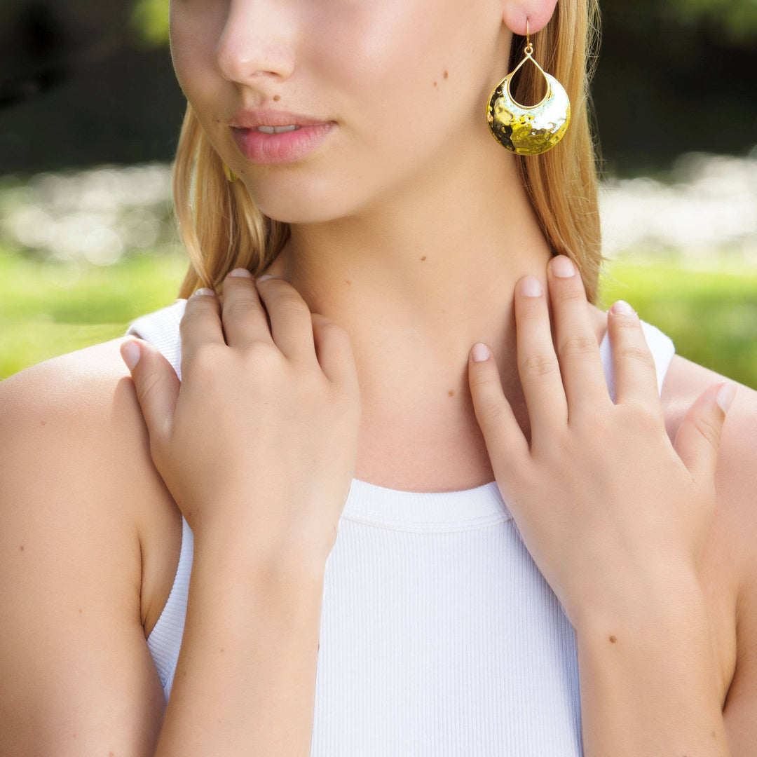 'Crescent Drop' Sterling Silver Earrings