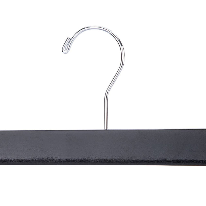 14" Black Wood Skirt and Pants Hangers - Case of 50