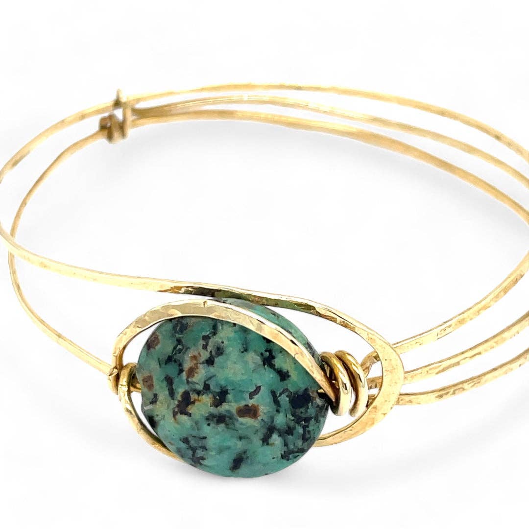 African Turquoise Moon Bracelet
