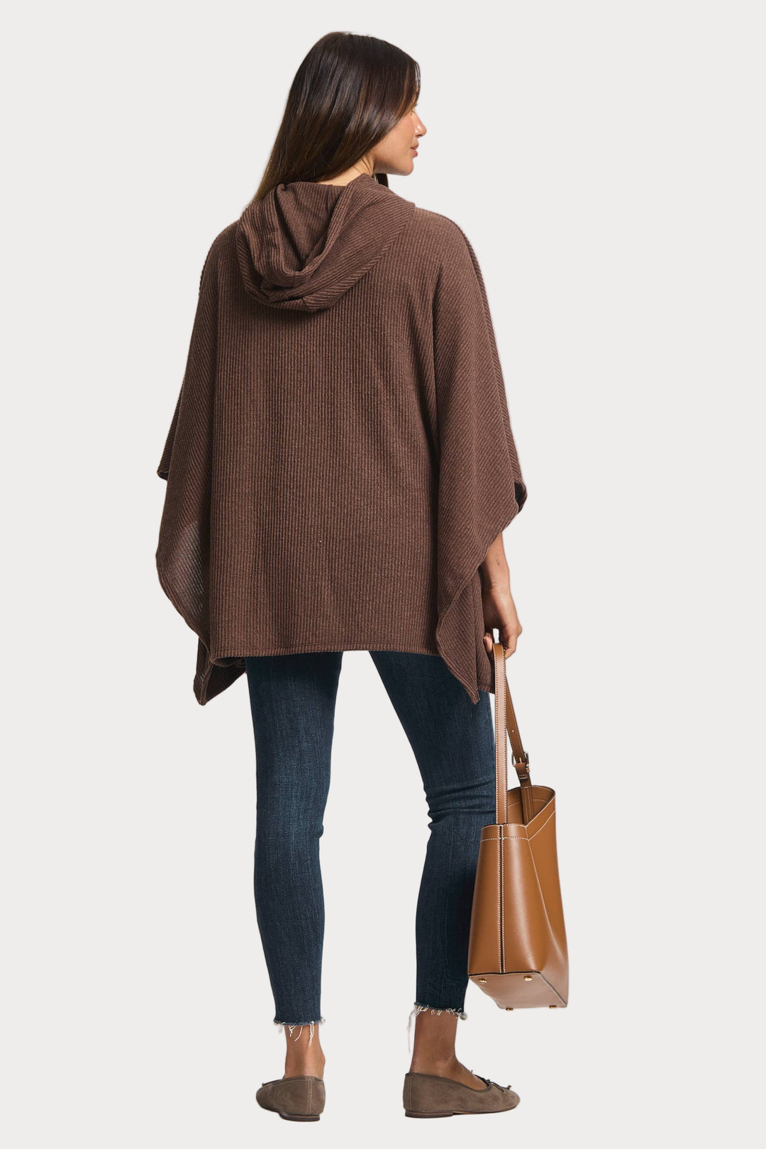 Ribbed Knit Poncho Top