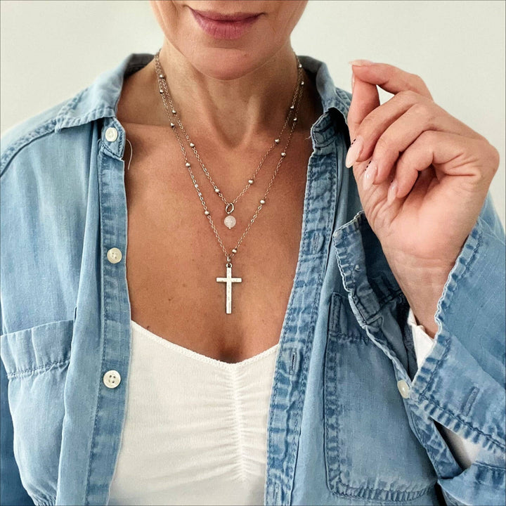 "Trust" Cross Dainty Necklace