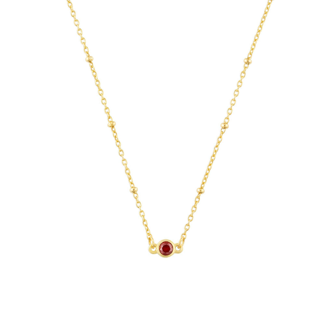 JANUARY BIRTHSTONE NECKLACE GOLD