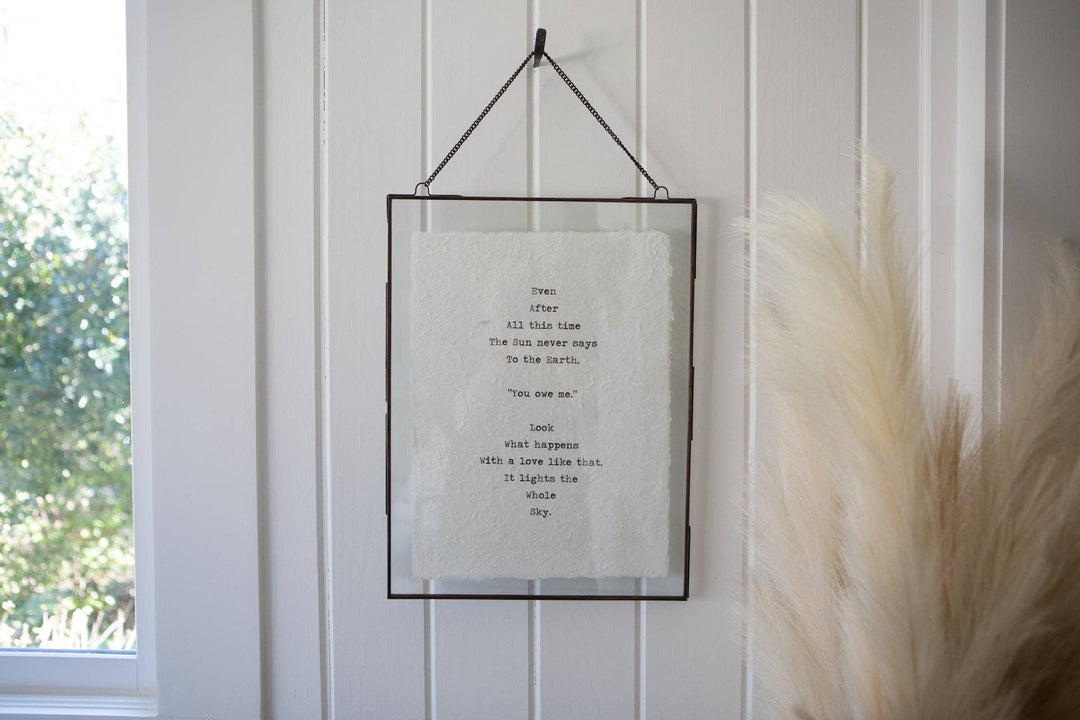 Handmade Paper Print - Even After All This Time