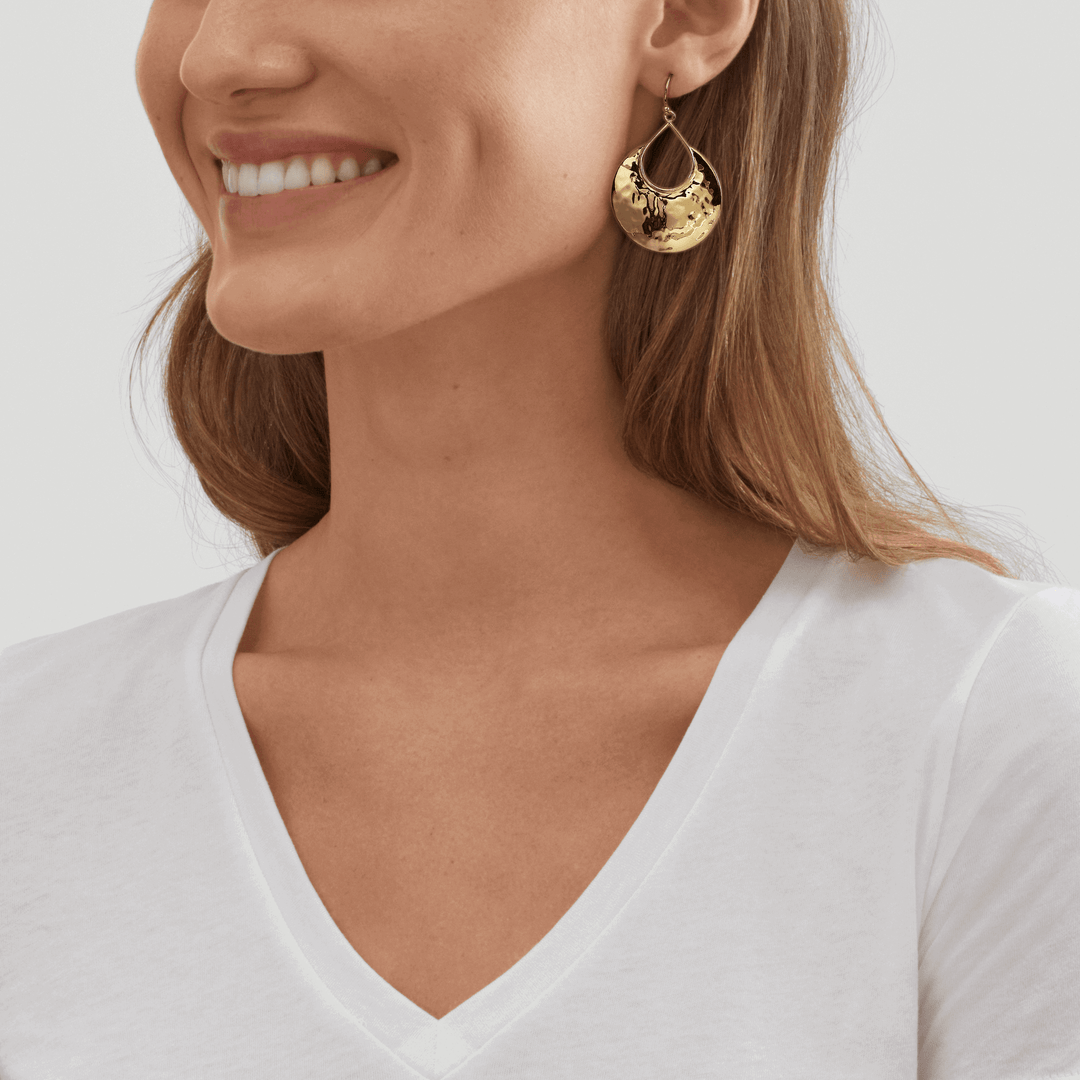 'Crescent Drop' Sterling Silver Earrings