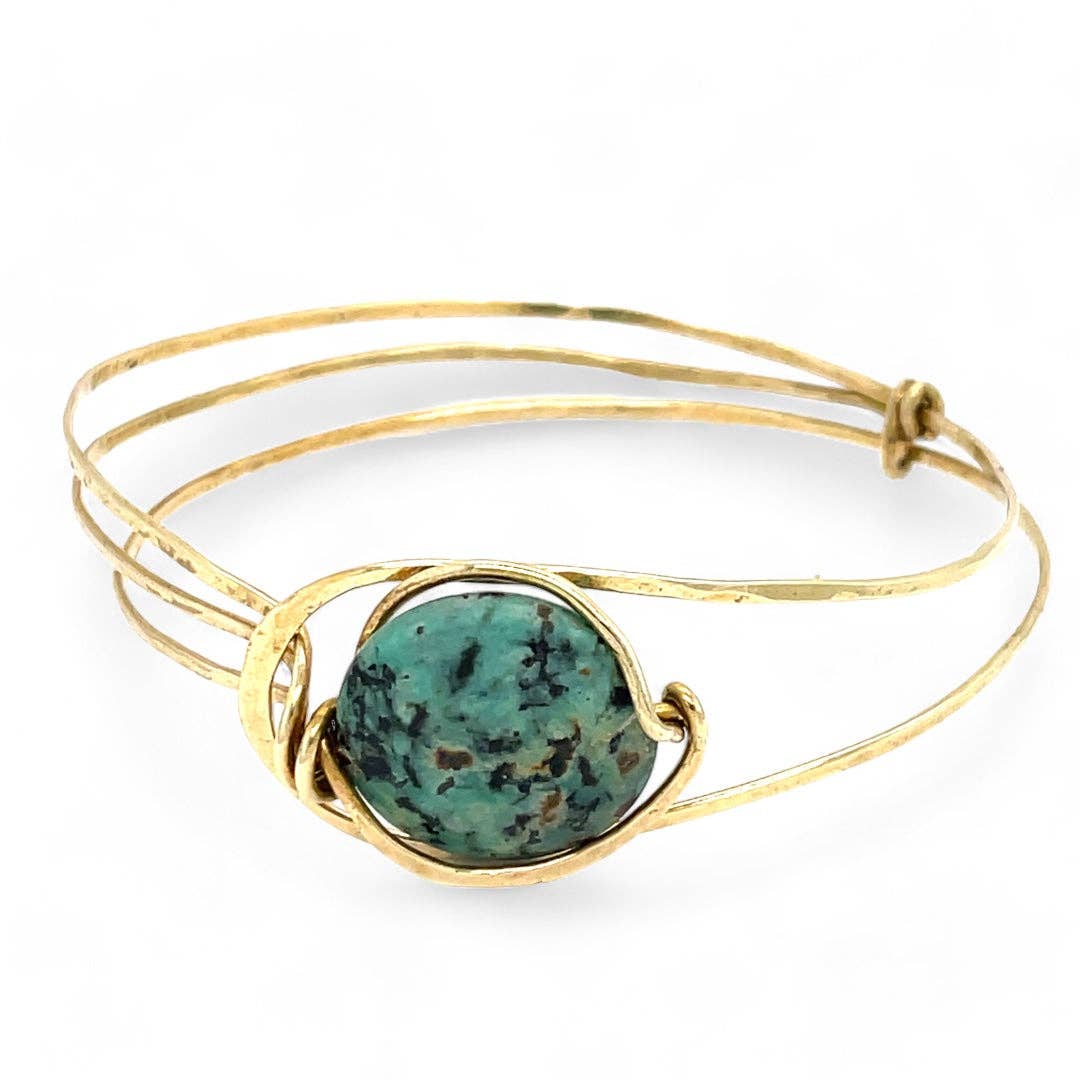 African Turquoise Moon Bracelet