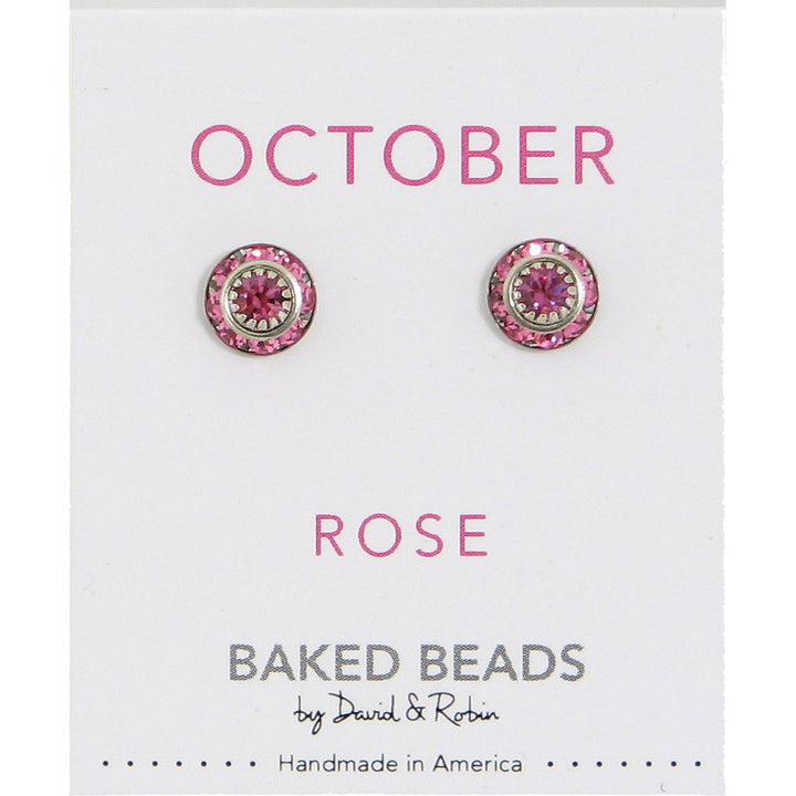 Crystal Disc Birthstone Earrings