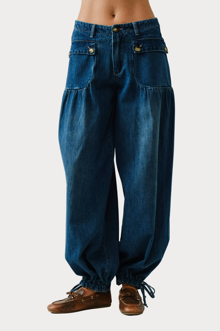 Soft Denim Lotus Jeans  styled for effortless everyday wear