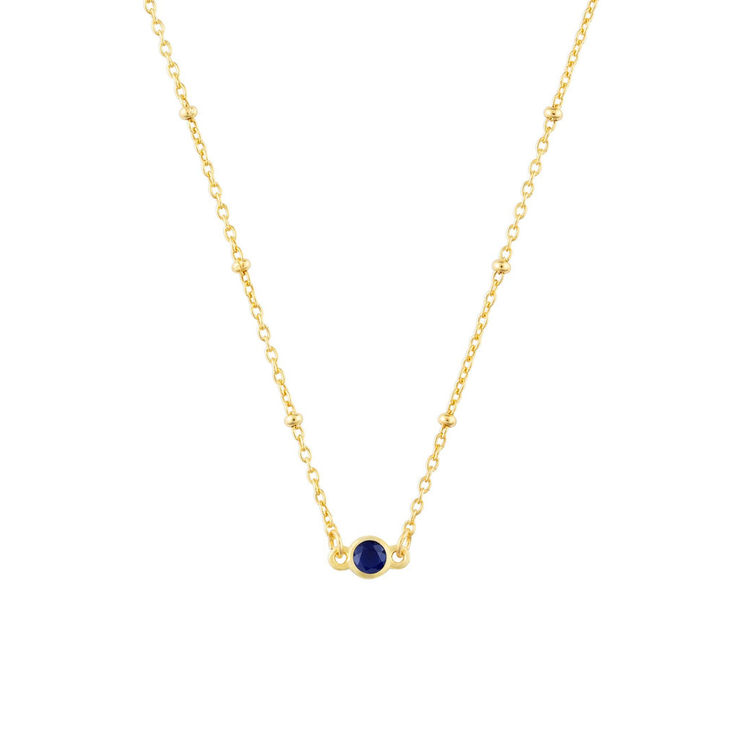 SEPTEMBER BIRTHSTONE NECKLACE GOLD