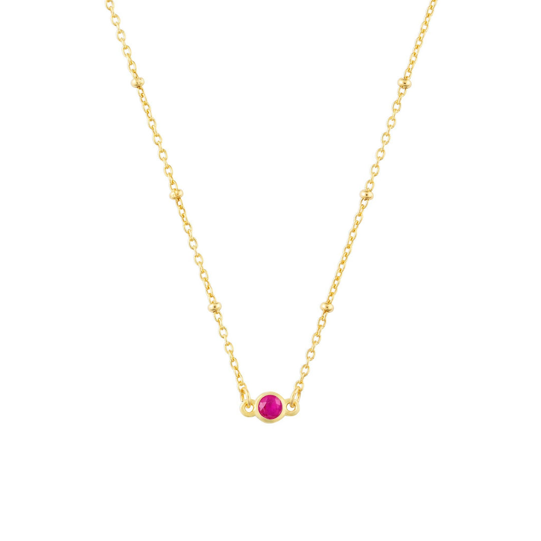 JULY BIRTHSTONE NECKLACE GOLD