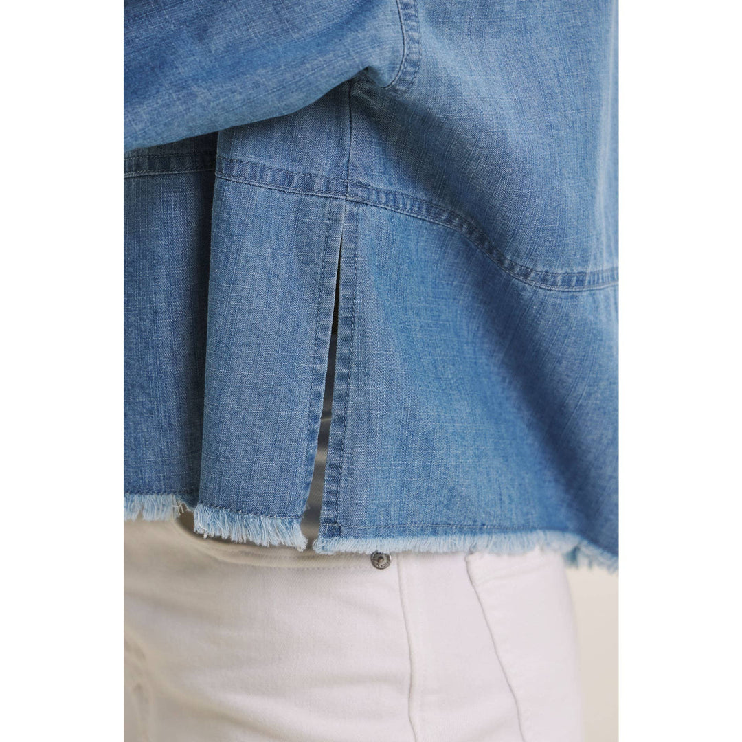 Denim V-Neck Top – Effortless Everyday Style