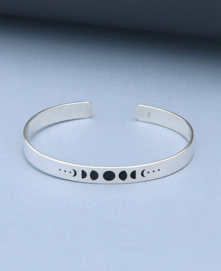 Embrace Change Buddha Groove Sterling Silver Moon Bracelet