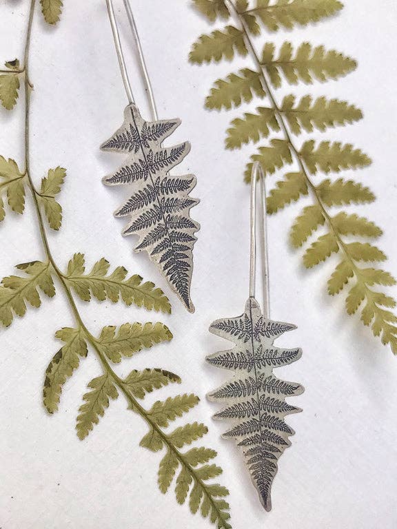 Fern Earrings – Nature-Etched Simplicity