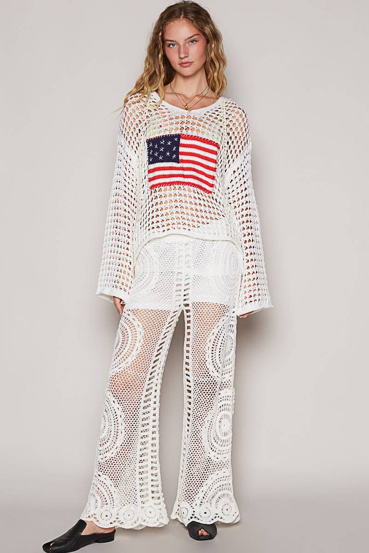 American Flag Hooded Sweater