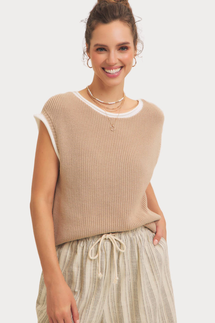 Striped Linen Wide Leg Pants | Cream & Black Drawstring Trousers-Leg Pants