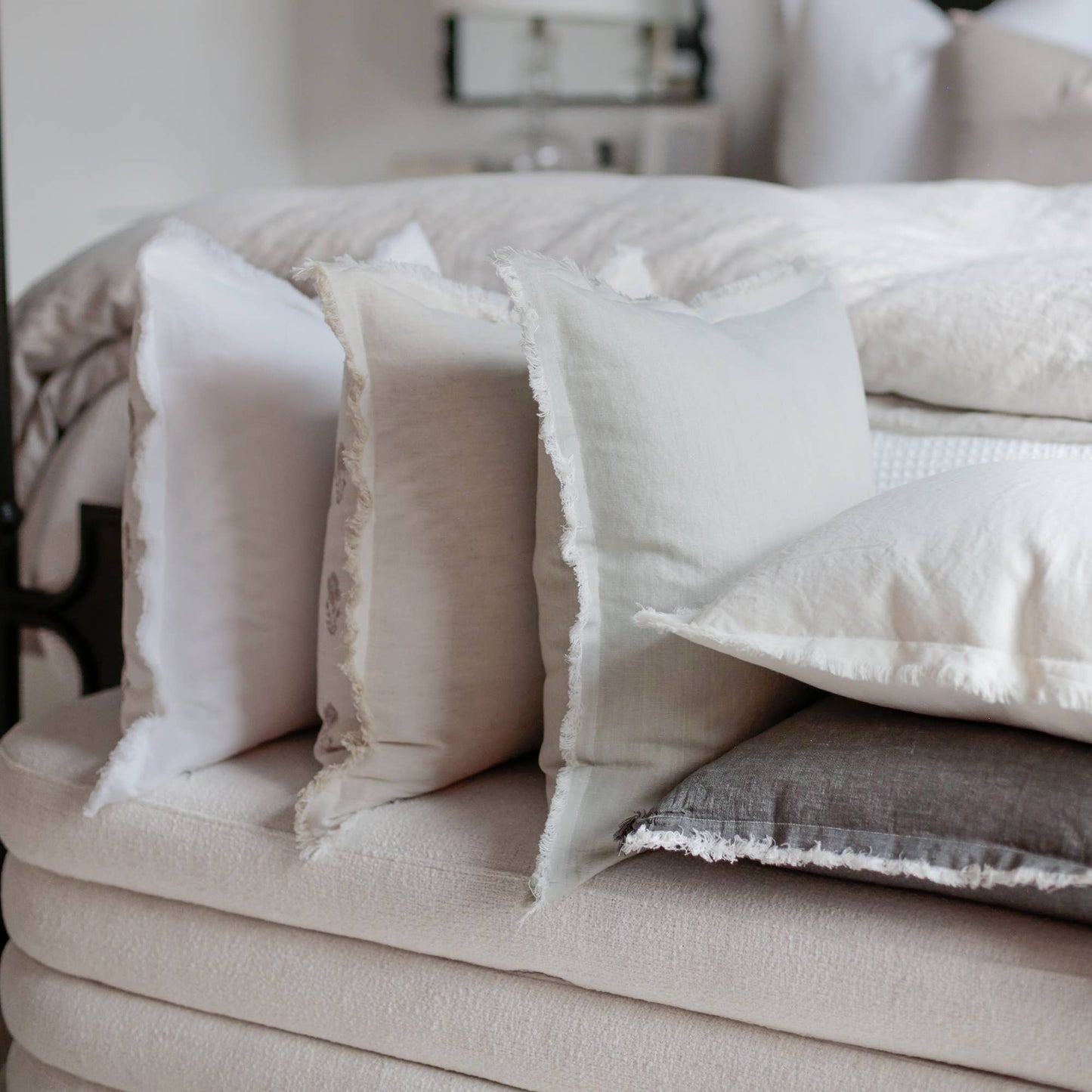 Fringe Pillow Covers - Neutral Color Palette