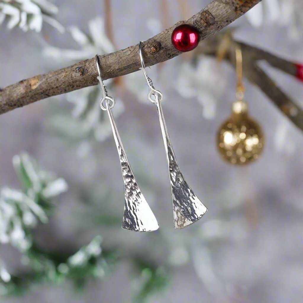 Hammered Taper Earring