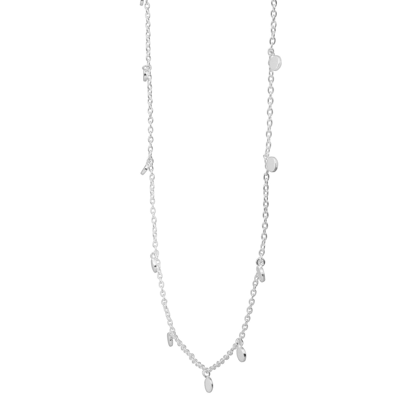 'Silver Lace' Adjustable Station Necklace