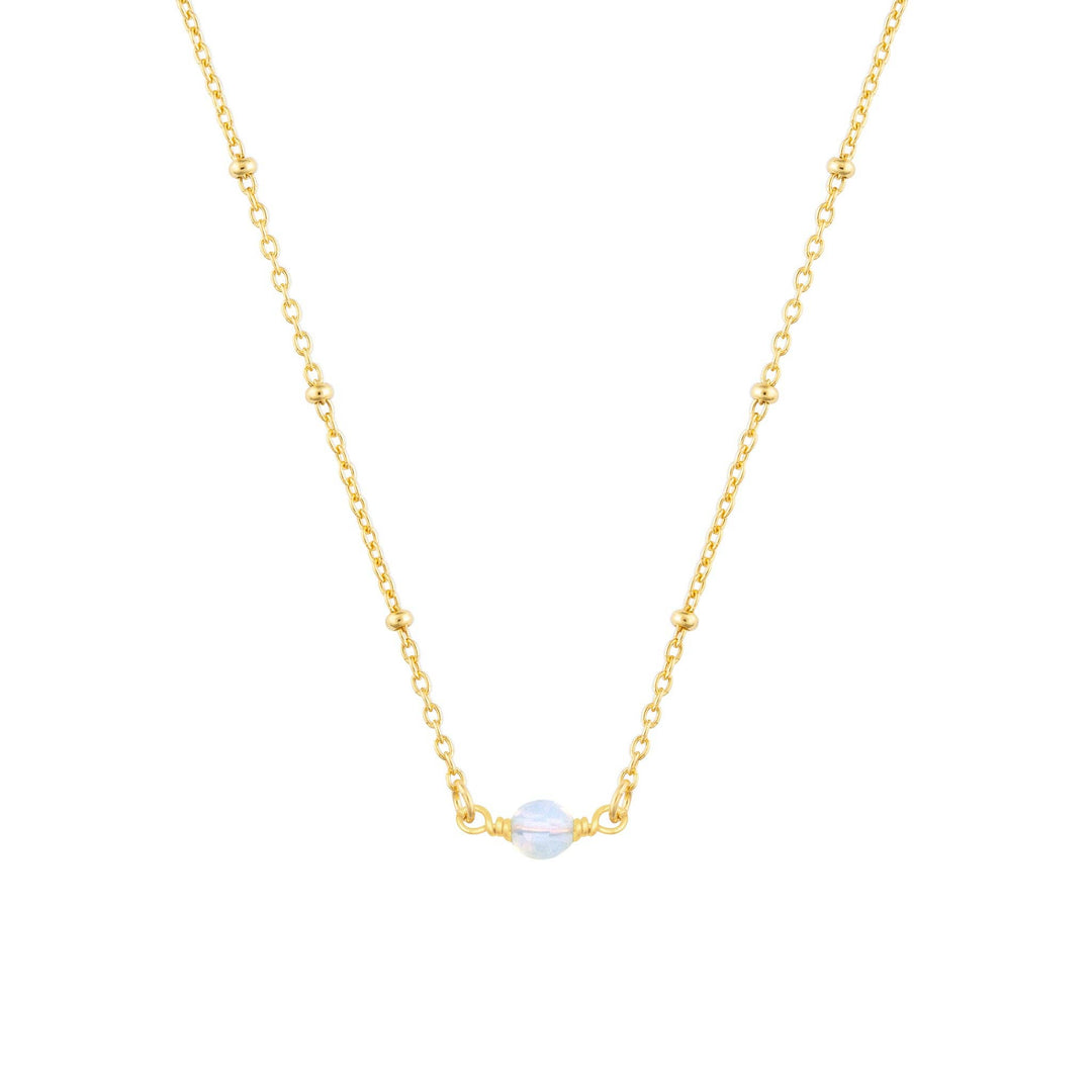 OCTOBER BIRTHSTONE NECKLACE GOLD