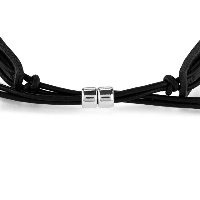 Men's Cross Bracelet - Black