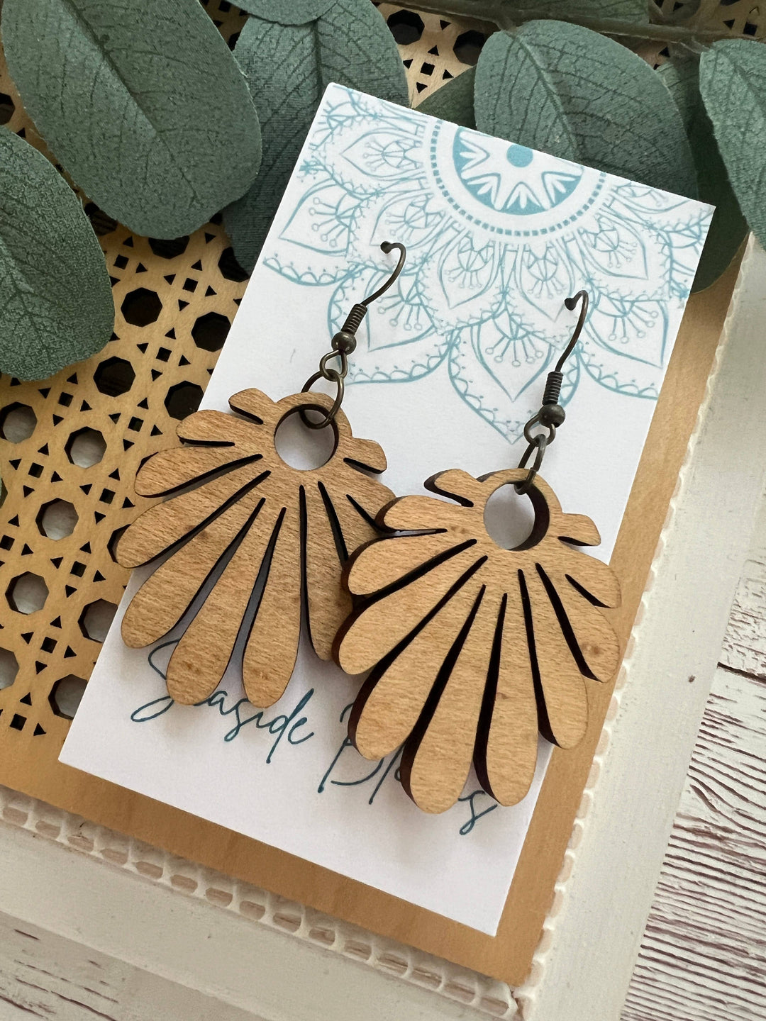 Wooden Earrings - Petals