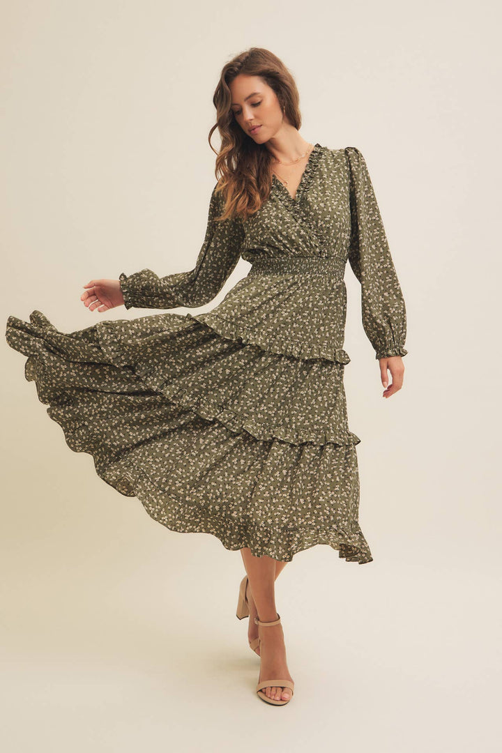 Ditsy Floral Midi Dress