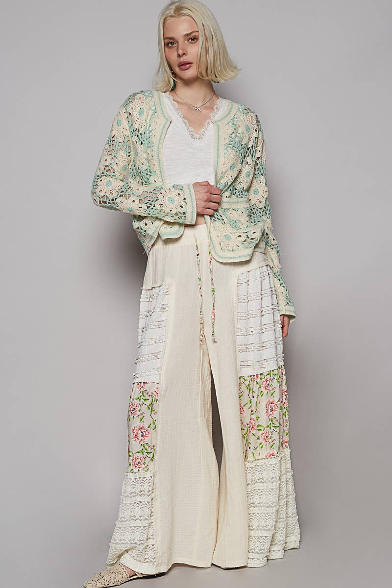 Crochet Floral Lace Cardigan