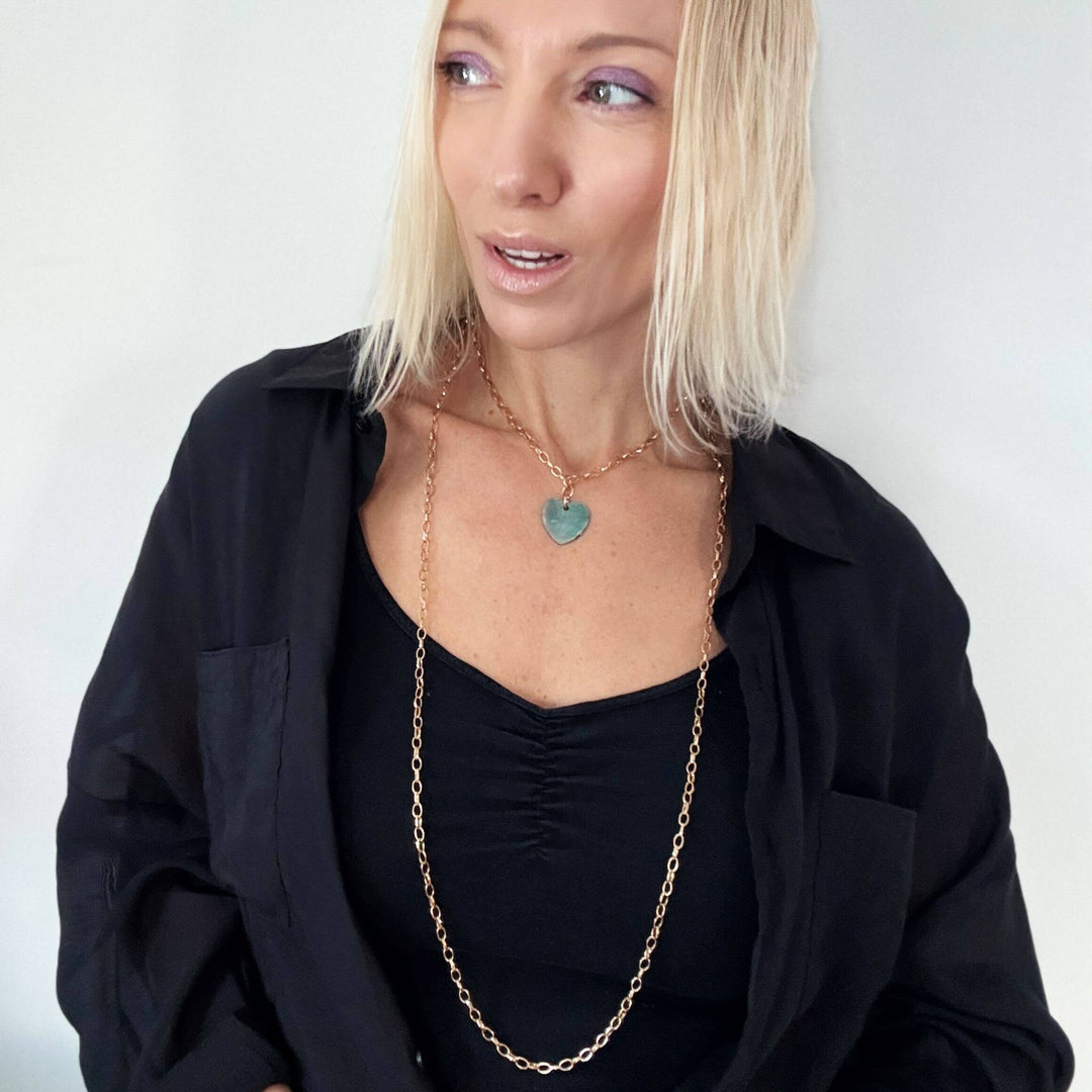 What You Seek Crystal & Abalone Layering Necklace Set