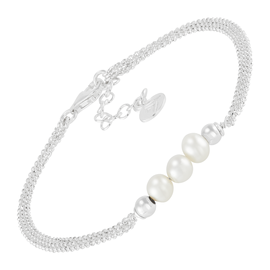 'Pearl City' Silver Freshwater Pearl Bracelet
