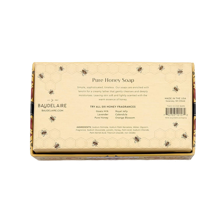 Pure Honey Soap 3.5oz – 2 Bar Gift Box