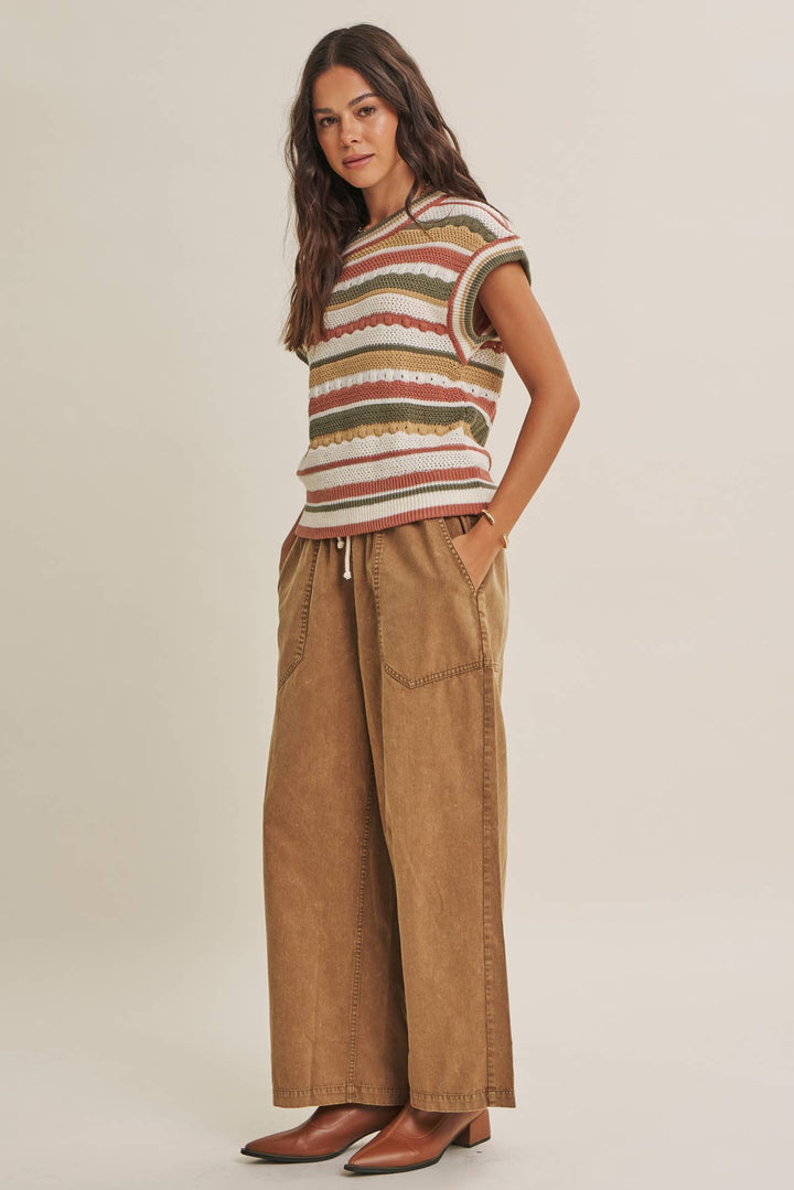 The Morgan Textured Stripe Sweater Vest