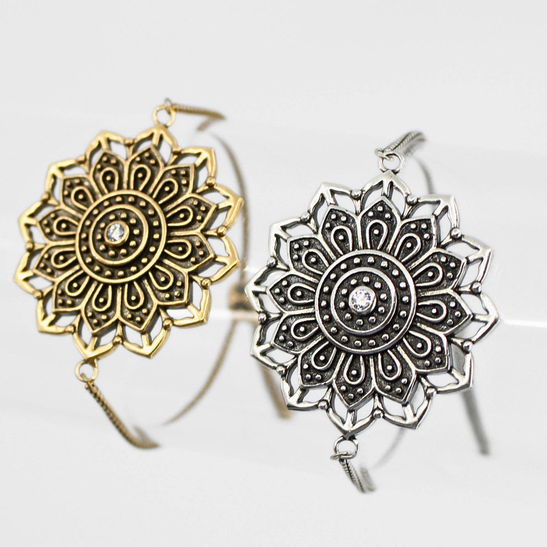 Remember Who You Are Crystal Mandala Slider Bracelet