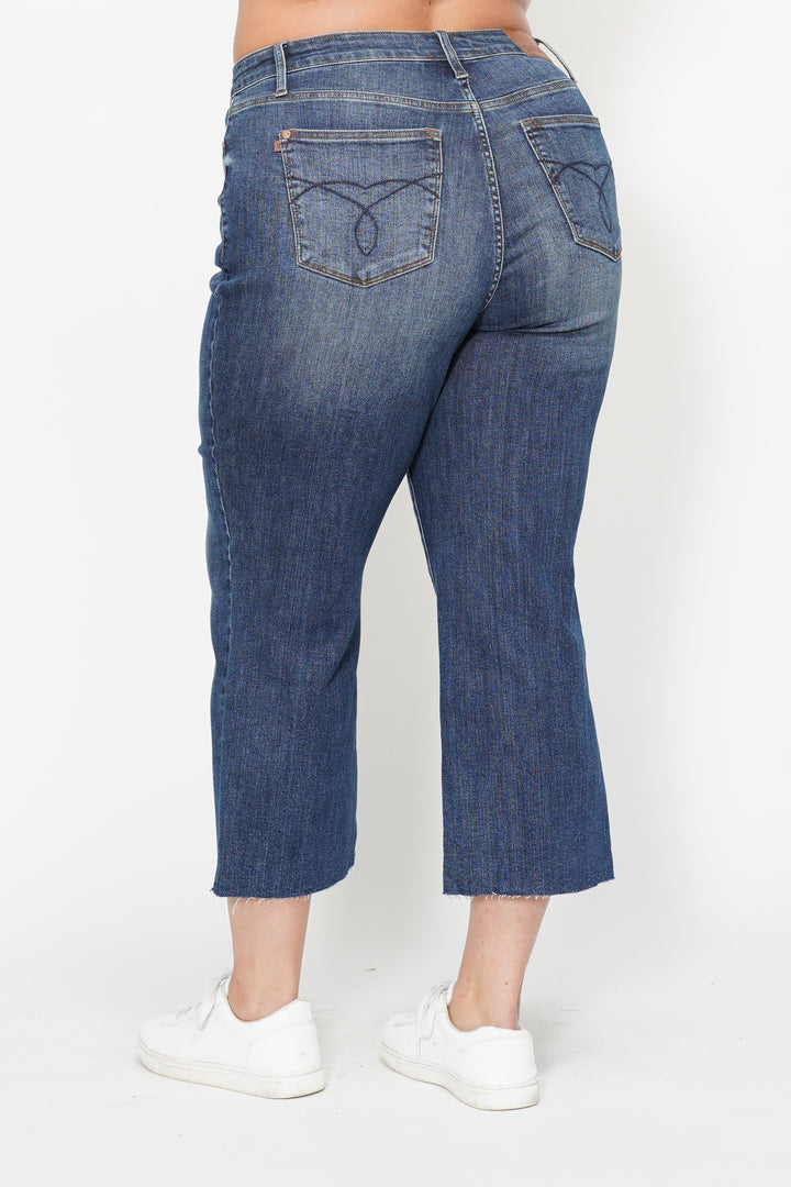 High Rise Cropped Wide Leg Jeans