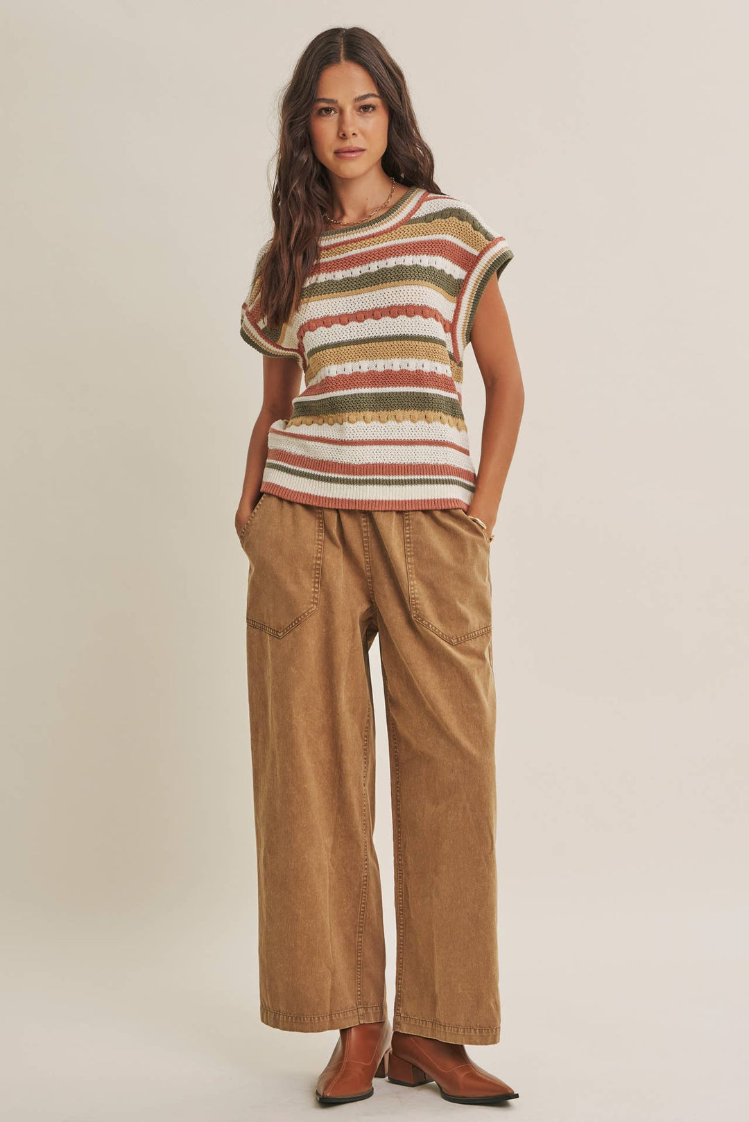 The Morgan Textured Stripe Sweater Vest