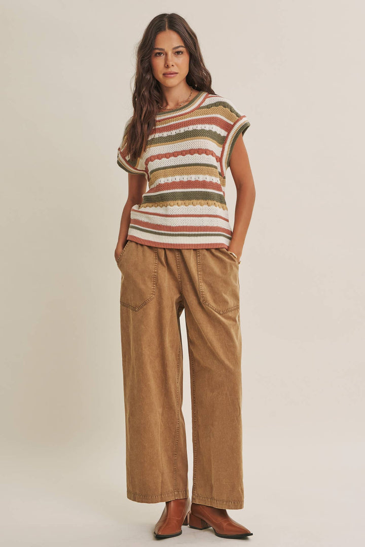 The Morgan Textured Stripe Sweater Vest