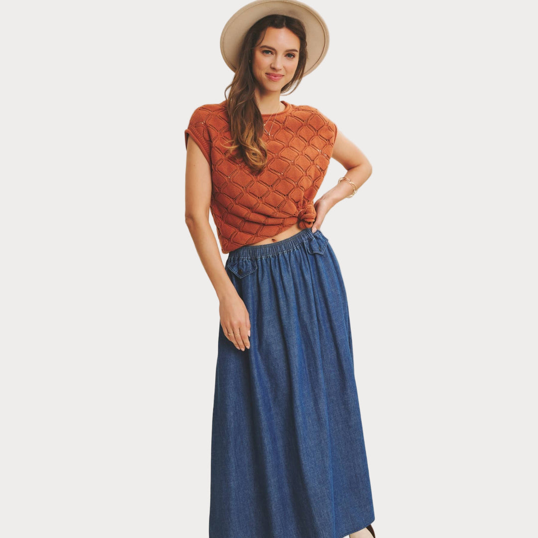 Timeless Textured Cable-Knit Top