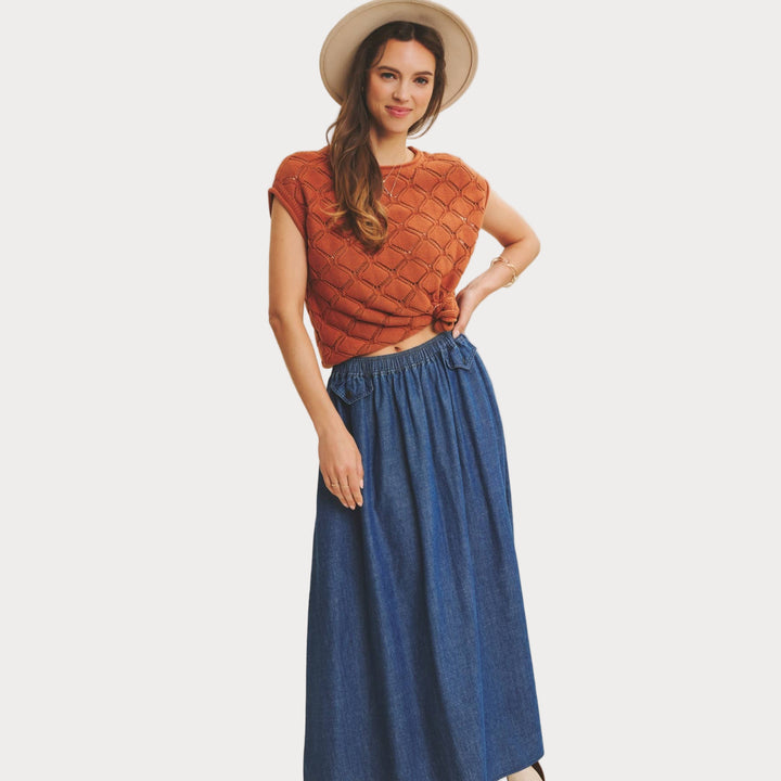 Timeless Textured Cable-Knit Top