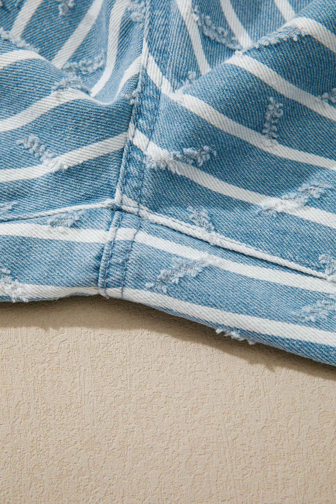 Bluebell Stripe Ruffle Overalls